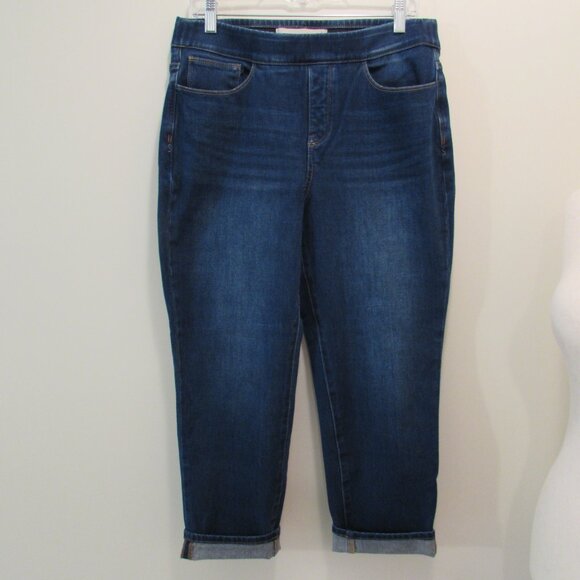 Soft Surroundings 2FH05 Ultimate Denim Pull On Crop Medium - Picture 1 of 16